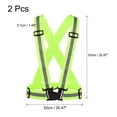 thumbnail image 2 of Uxcell Reflective Vest Adjustable High Visibility Safety Vest 1.5" Strip for Cycling Running Walking Green 2 Pack, 2 of 5