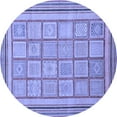 thumbnail image 1 of Ahgly Company Indoor Round Abstract Blue Modern Area Rugs, 8' Round, 1 of 4