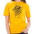 thumbnail image 3 of Big Size King of Cards Designed Unisex Short Sleeve Cotton Jersey T-Shirt - Taxi Gold XL, 3 of 4