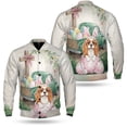 thumbnail image 3 of Easter Egg Cavalier King Charles Spaniel Bunny Ear Welcome Spring Truck All Over Print 3D Baseball Jacket Dog Lover Gifts Bomber Jacket Softball - 12002, 3 of 6