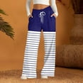thumbnail image 2 of JJHGVB Striped Pants Women Womens Sweatpants with Pockets Baggy Sweatpants Women Sweatpants Women Trousers Womens Track Pants Athleta Pants Women Dark Blue L, 2 of 6