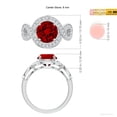 thumbnail image 5 of ANGARA Round Lab Grown 2.1 Ct Ruby Infinity Engagement Ring with Accents for Women in 14K White Gold (Size-8mm) | July Birthstone, Birthday, Anniversary, Jewelry Gift for Women | Lab-Grown Ruby Ring, 5 of 7
