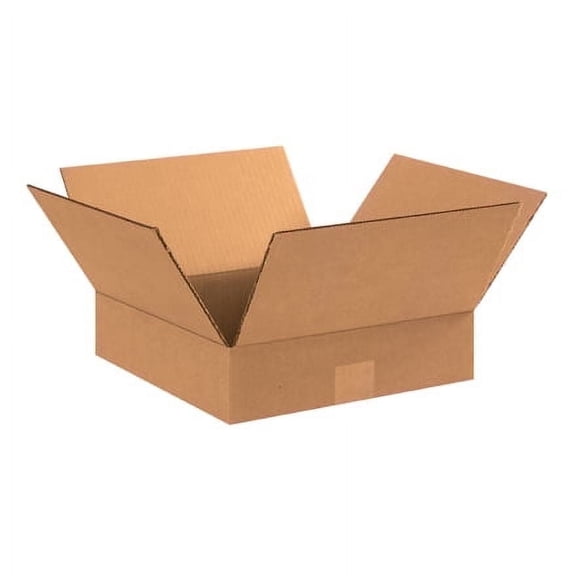 25 Boxes, 15x15x3 ECT-32 Brown Flat Corrugated Shipping Boxes