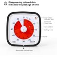 thumbnail image 2 of Temporizador visual con funda protectora, actualización de cuenta atrás de 60 minutos para niños y adultos, recordatorio de batería baja, herramienta de gestión del tiempo silenciosa (negro) Sincero Electrónica, 2 of 5