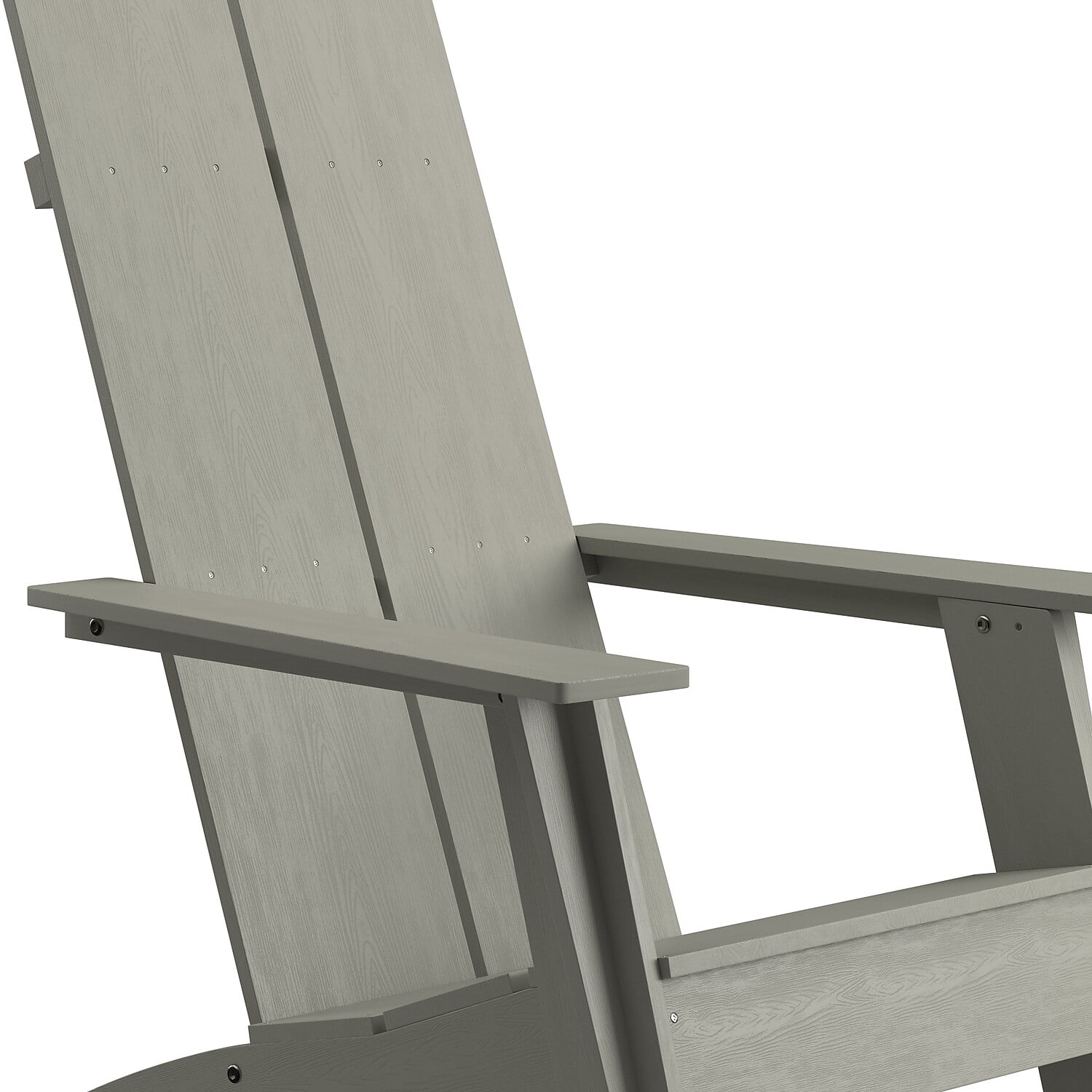 Flash Furniture Sawyer Poly Resin Wood Adirondack Chair - Gray