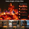 thumbnail image 4 of BLITZHOME 24'' Electric Fireplace Heater Stove Freestanding, 3D Realistic Flame, with Control Panel and Remote, Timer, ETL Certified, Overheating Safety Protection, 700/1500W, 4 of 10