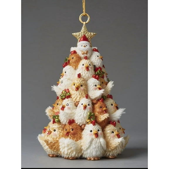 Acrylic Christmas Tree Ornaments - Flat Modern Decorations for Holiday Trees, Windows, Wreaths, Lightweight Shatterproof Pendants (Set of 12)