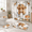 01orange White-72"W x 72"L (Pack of 4), variant on 06grey 72"W x 72"L (Pack of 1) Highland Cow Western Rustic Farm Polyester Shower Curtain