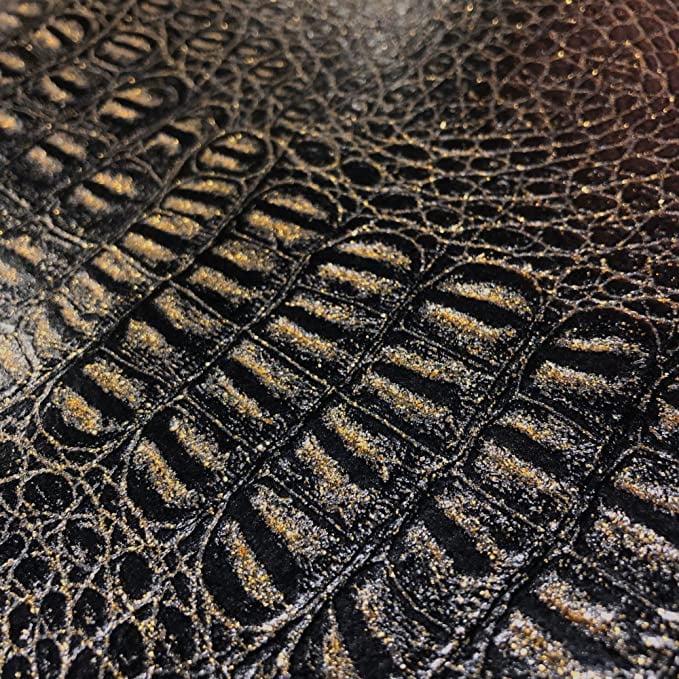 Gator Faux Leather, Soft Textured Crocodile Vinyl Fabric, Alligator ...
