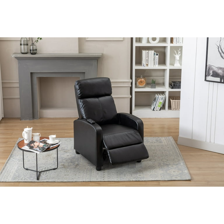 Push Back Recliner Chair with Massage Therapy and Heat, Reclining Chair  with Thick Seat Cushion and Padded Backrest, Massage Sofa Chair for Living