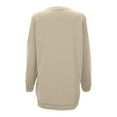 thumbnail image 4 of SIYUDAN Women Sweatshirt for Women Sweat Shirts Women Long Sleeve Womens Pullover Sweatshirt Khaki Pullover Adult Sweatshirt Winter Outfits for Women 2025 Trendy Street Style, 4 of 7
