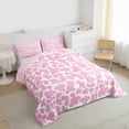 thumbnail image 3 of Manfei Cute Cow Pattern Bedding Comforter Set,Farm Animal Cattle Twin Comforter Sets,Pink White Bedding Set For Girls Kids,Microfiber Bedroom Decor Reversible,2-Piece, 3 of 8