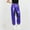 Blue, variant on Sentmoon Pants for Girls High Waist Sweatpants Elastic Hem Shiny Leather Slim Wide Leg Solid Color Casual Pants Trendy Children for Sports Dance Running Black 11 Years