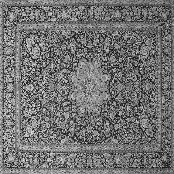 Ahgly Company Indoor Square Persian Gray Traditional Area Rugs, 7' Square