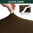 thumbnail image 6 of CHUN YI Stretch 2-Piece Checks Sofa Cover with Cushion Cover Slipcover, XL-Sofa, Coffee, 6 of 6