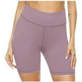 thumbnail image 2 of QLEICOM Womens Athletic Shorts, Plus Size Shorts, Solid Running Shorts Sport Pant Elastic Waist Workout Shorts Yoga Shorts, Running Shorts, Comfy Beach Shorts, Cycling Shorts Purple M, 2 of 6