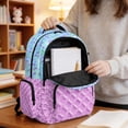 thumbnail image 5 of Kuiaobaty Baseball Print Backpack for Girls 8-12 Ice Cream Print Backpack with Padded Strap 17 Inch Bookbag Daypack for School, Purple, 5 of 7
