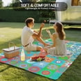 thumbnail image 4 of Colorful Ethnic Outdoor Rug for Patio/Deck/Porch, Non-Slip Large Area Rug 4 x 6 Ft, Modern Abstract National Geometric Teal Indoor Outdoor Rugs Washable Area Rugs, Camping Rug Carpet Runner, 4 of 8