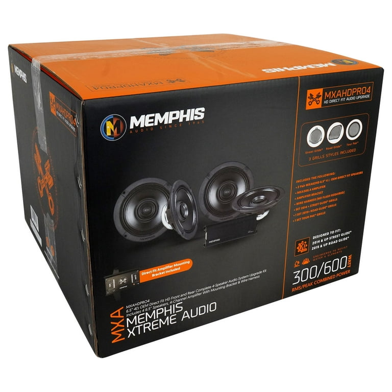 Memphis Audio Motorcycle Audio for Harley Davison Direct OEM Kit