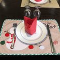 thumbnail image 1 of SEMPAI Santa Snowman Broderie Napperon Poupée Isolation Tapis de Table jusqu'à 45% de Réduction Offres Nouvel An Vacances, 1 of 5