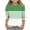 Green-02, variant on Ugoldhm Little Girls and Girls 3/4 Sleeve Tees Round Neck Striped Casual Shirts Sizes 3-14