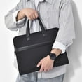 thumbnail image 5 of Portable Briefcase under $5! kkbbma Portable Document Briefcase, Large Capacity Cloth Business Bag, Handheld File Organizer for Meetings and Travel, Professional Laptop and Folder Carrier, 5 of 6