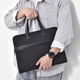 thumbnail image 5 of Maletín de tela de gran capacidad Bolsa para documentos | Organizador portátil de portafolio de negocios para reuniones, capacitación, viajes | Negro o gris | Multibolsillo | Mango cómodo | 15, 5 of 6