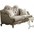 thumbnail image 5 of Antique Taupe Finish Tufted Seat Back 2pc Sofa Set Formal Traditional Living Room Furniture Luxury Style, 5 of 5