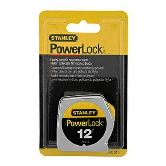 Stanley 33-212 1/2 Inch x 12 Foot Powerlock Tape Measure - Quantity of 2