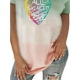 thumbnail image 3 of Gvmfive Women Tops Gradient Printed Short Sleeve Crew Neck Loose Blouse T Shirt, 3 of 4