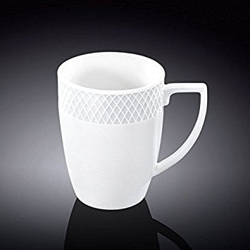 Porcelain China Cup - Wilmax WL-880108, 12 oz. Julia Collection White Porcelain Mug, Classic European Bone China Hot Drinks Coffee Tea Mug/Cup
