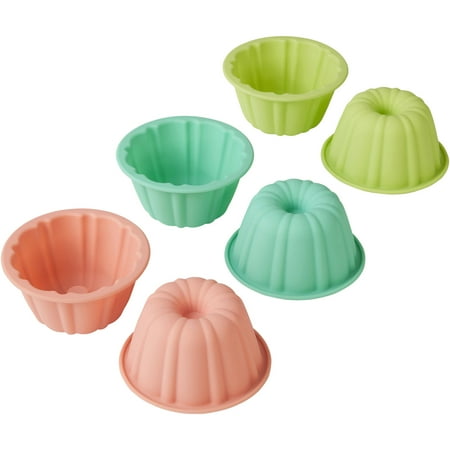 - Wilton Silicone Mini Fluted Tube Pan Set, 6 piece