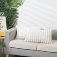 thumbnail image 6 of Unique Bargains Checkered Faux Fur Plush Throw Pillow Covers Decorative Pillowcases 2 Pcs White 12" x 20", 6 of 6