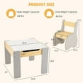 thumbnail image 3 of OLAKIDS 3 in 1 Kids Table and Chair Set, Wood Multi Activity Table with Removable Tabletop, Blackboard for Toddler Playing Drawing Reading Arts Crafts, Children Furniture, 3 of 9