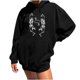 thumbnail image 1 of Sudadera estampada con capucha retro de manga larga suelta divertida vintage para mujer con mangas caídas en los hombros Pompotops  gfhjh7104, 1 of 1