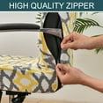 thumbnail image 6 of Stretch Office Chair Covers Large, 1 Piece Computer Office Chair Covers Printed Rotating Chair Slipcovers Soft Spandex with Zipper Desk Chair Covers for Office Chair -E-Medium, 6 of 9