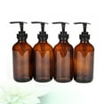 thumbnail image 5 of 4pcs Glass Lotion Bottle for Travel and Home Use with Pump Dispenser 250ml Light Brown, 5 of 6