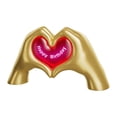 thumbnail image 1 of COM1950s Valentine's Day Decorations Light up Resin Figurine, Heart Hand Sign Shape with Lettering, Romantic Glow for Home Shelf Tabletop Centerpiece, 1 of 7