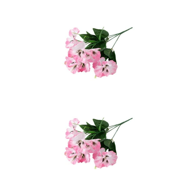 Wosthever 3 unids/set simulado Iris Japonica realista y llamativo hogar decoraciones flores artificiales rosa rosa 2piezas