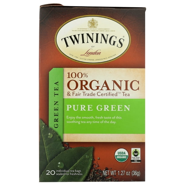Twinnings Of London Organic Pure Green Tea, 20 Ct