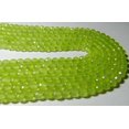 thumbnail image 3 of Dyed Lemon Color Natural Jade Roundel Faceted Balls Beads 6 MM Size AAA Quality, 3 of 6