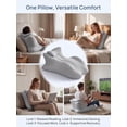 thumbnail image 5 of Ergonomic Contour Memory Foam Back Support Pillow for Reading & Bed Rest, Lumbar Support Pillow for Bed, Neck Support Pillow, Comfort Daily Relax Cushion, 5 of 8