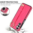 thumbnail image 5 of Decase for Sasmung Galaxy A54 5G with Wrist band Kickstand Case,with Metal RIng,Slim Shockproof PU Leather Drop Proof Non-Slip Anti-Fingerprint Protective Phone Case Cover,Rose, 5 of 8