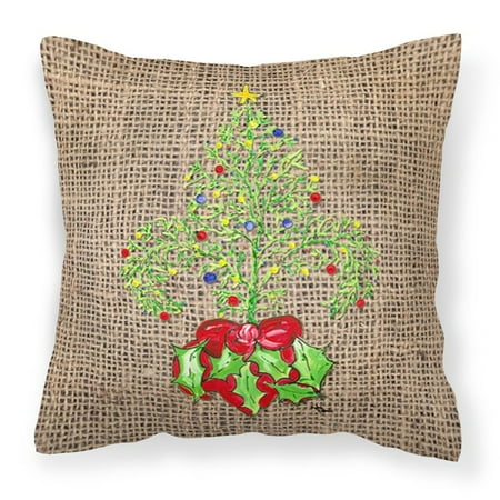 Carolines Treasures Christmas Tree Fleur De Lis Decorative Outdoor Pillow - Walmart.com