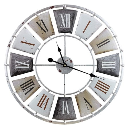 Decorative Large 24-Inch Wall Clock for Living Room, Vintage Industrial Modern Rustic Farmhouse Style, Oversized Numeral Clock, Modern Wall Clock, Ideal Room Décor