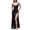 Black, variant on IROINNID Sundress For Women Fashion Sling Sleeveless Long Dress High Waist Dress Full-Length Solid Color Dress