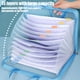 thumbnail image 5 of Bolsa de Organza Transparente de Gran Capacidad • 14x11,6 pulgadas • Almacenamiento impermeable de documentos con clips de cierre • Capacidad para 400+ hojas • Carpeta portátil para portapapeles, 5 of 6