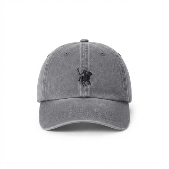 Gorra Polo Club Yorkshire Unitalla con Logo Bordado y Efecto Acid Wash Gris