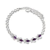 Kaash Customs Crown Shape Sterling Silver Adjustable Minimalist CZ Stone Anklet Bracelet Best Gift for Her on Birthday and Christmas