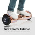 thumbnail image 6 of Gotrax Glide 6.5" Hoverboard for Kids Ages 6-12 with Bluetooth Speaker and Led Lights, Rosegold, 6 of 7